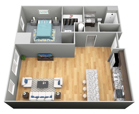 The Aquila 3D Floor Plan - The Corvina